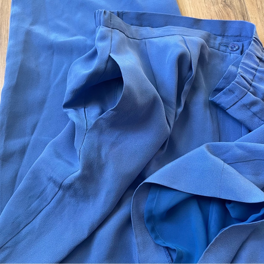 Blue silk pants - Picture 7 of 10